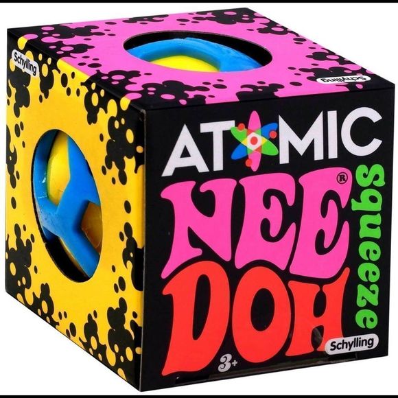 NeeDoh Atomic Blue & Pink Stress Ball Fidget Toy - New In Box - Picture 1 of 5